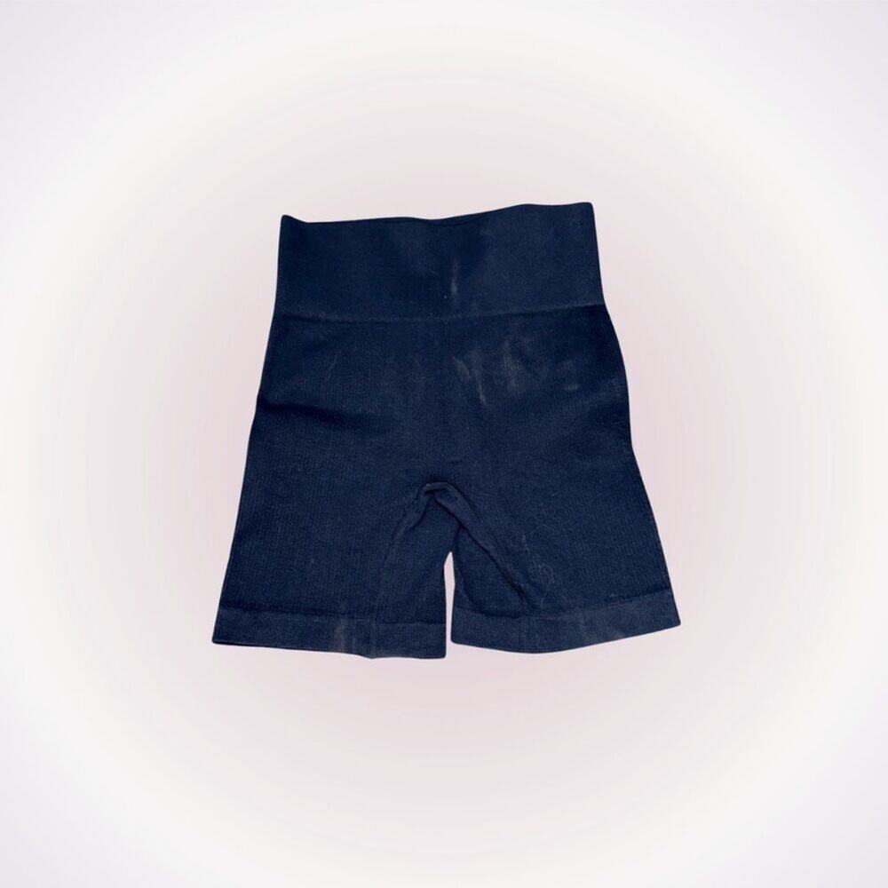 Amazon Black Ribbed Bike Shorts | Sz S (NO SIZE TAG)